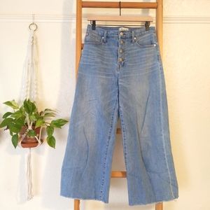 Madewell Wide Leg Crop Button Front